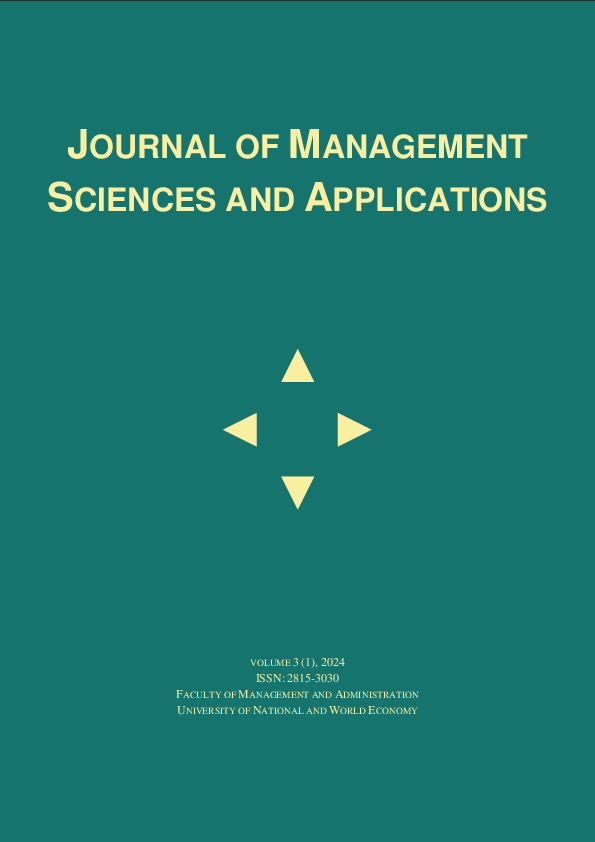 First page of “JOURNAL OF MANAGEMENT SCIENCES AND APPLICATIONS”