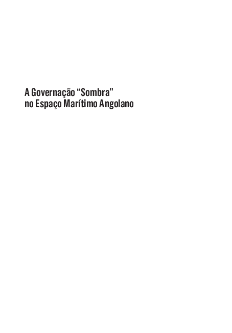 First page of “Francisca Nassoma Bentral-Baldacchino (2024), A Governação "Sombra" no Espaço Marítimo Angolano, Almedina. Prefácio de Armando Marques Guedes”