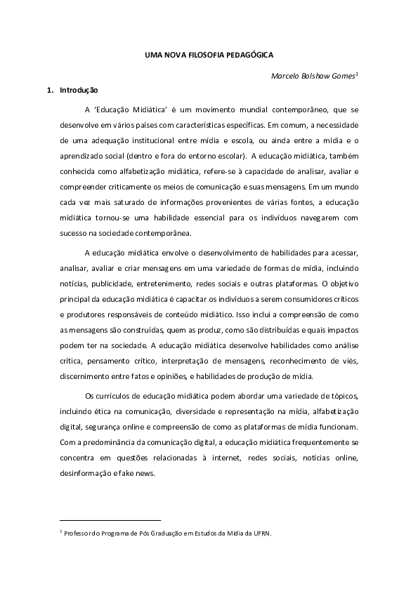 First page of “Filosofia pedagogica”