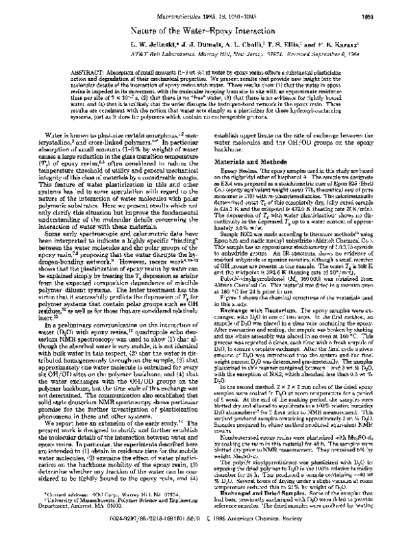 First page of “Nature of the water-epoxy interaction”