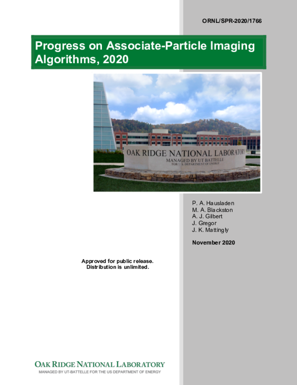 First page of “Progress on Associate-Particle Imaging Algorithms, 2020”