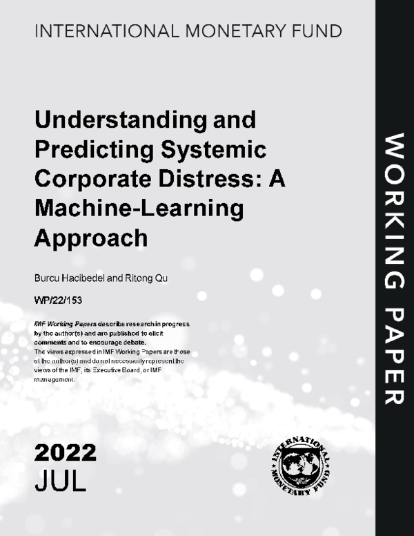 First page of “Understanding and Predicting Systemic Corporate Distress: A Machine-Learning Approach”