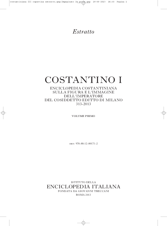 First page of “Roma costantiniana”