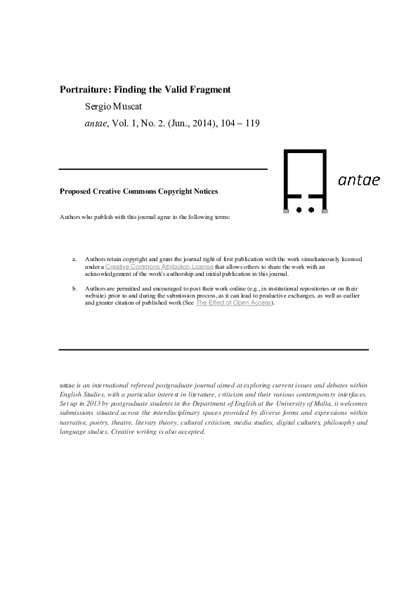 First page of “Portraiture - Finding the Valid Fragment”