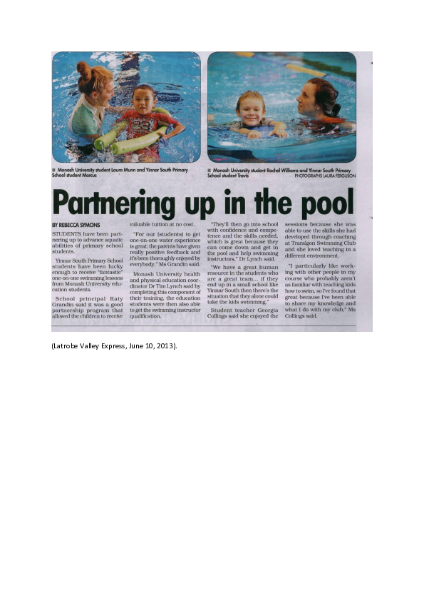 First page of “Partnering up in the pool (expert commentary). doi:10.13140/2.1.4855.7440”