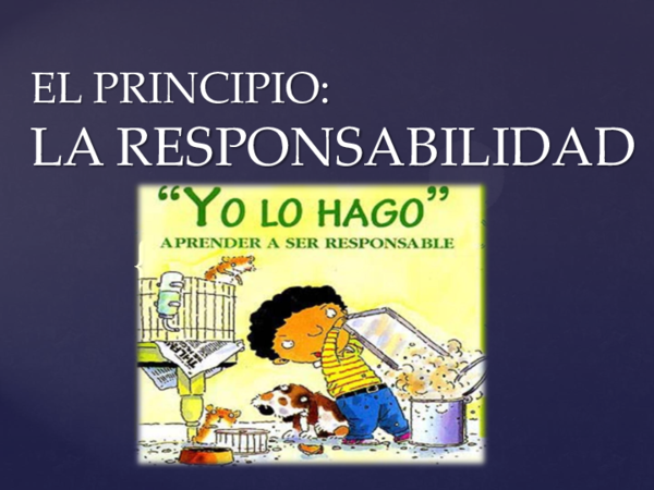 First page of “EL PRINCIPIO DE LA RESPONSABILIDAD”