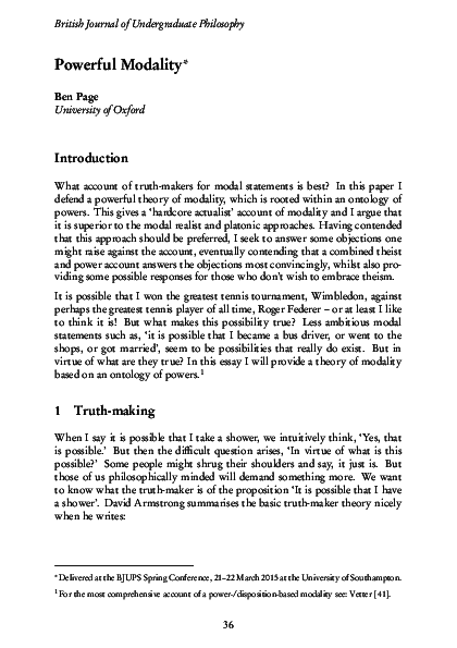 First page of “Powerful Modality”