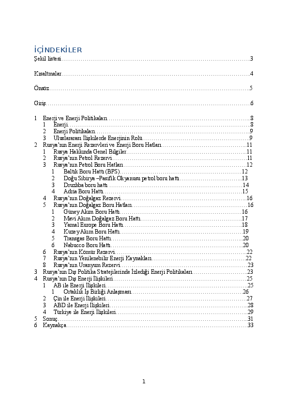 First page of “Rusya'nın Enerji Politikaları , Энергетическая политика России,Akdeniz University,Antalya, November 2013”