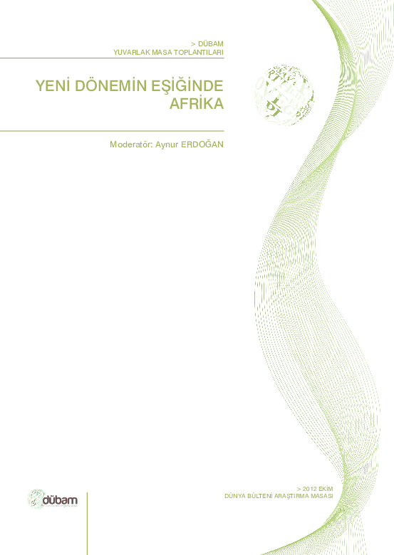 First page of “Yeni Dönemin Eşiğinde Afrika”