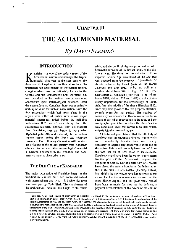 First page of “The Achaemenid pottery”