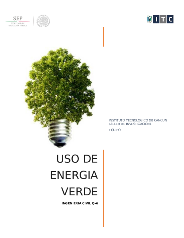 First page of “Energias verdes”