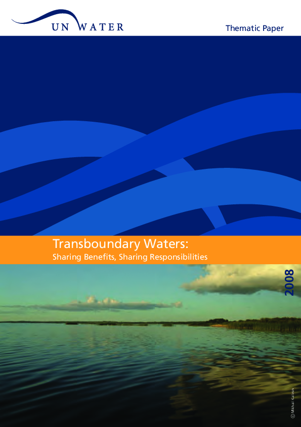 First page of “UN Report on Transboundary Waters”