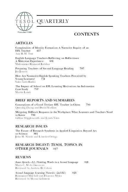 First page of “The impact of school on EFL learning motivation: An Indonesian case study”