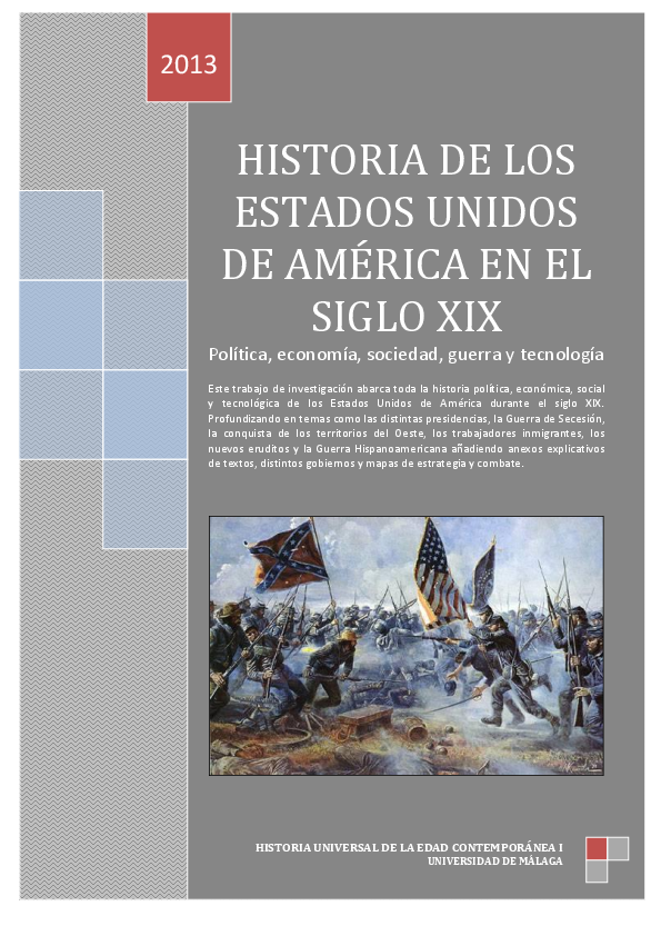 First page of “HISTORIA DE LOS ESTADOS UNIDOS DE AMÉRICA EN EL SIGLO XIX”