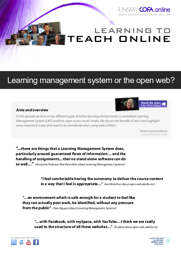 First page of “Learning management system or the open web?”