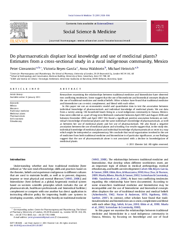 First page of “Giovannini-et-al 2011Local Knowledge-SSM”