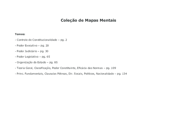 First page of “Coleção de Mapas Mentais”