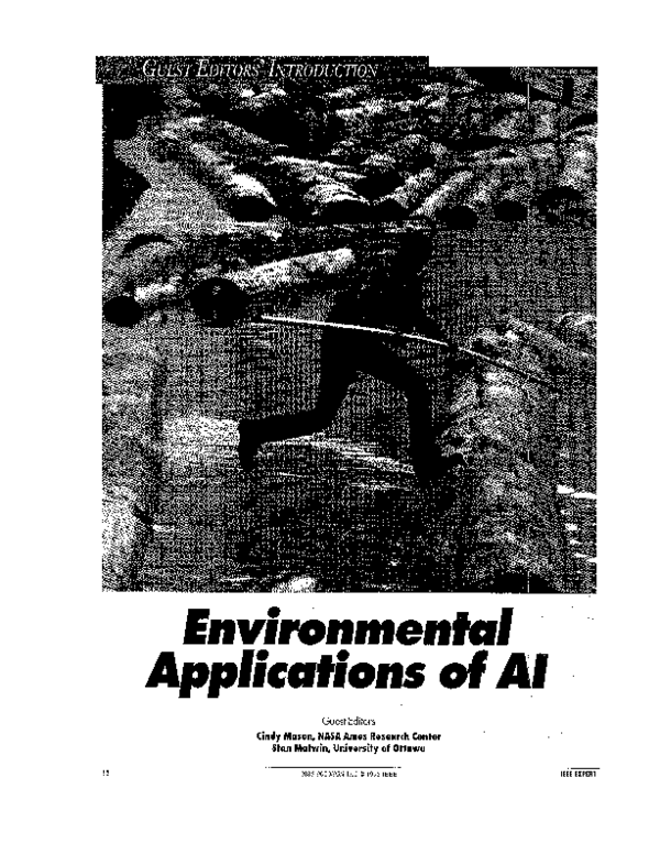 First page of “Environmental Applications of AI [Guest Editor's Introduction”