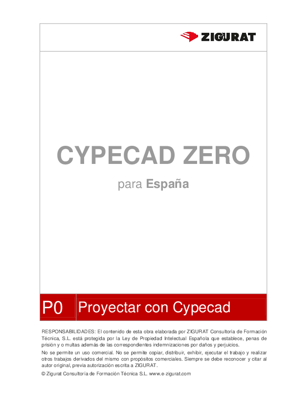 First page of “P0 Proyectar con Cypecad”