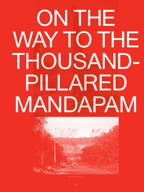 First page of “On The Way to the Thousand-Pillared Mandapam - Travelogue on the Monuments of an Agrarian Insurgency”