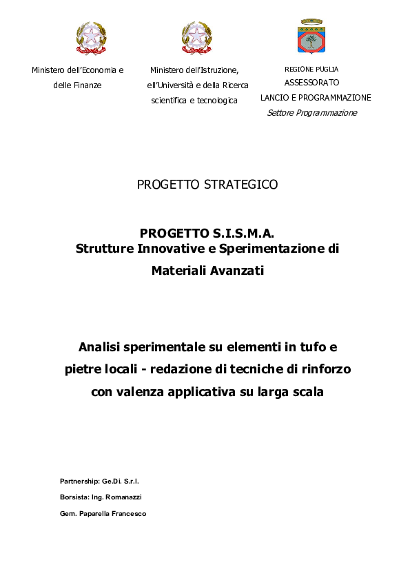 First page of “Experimental analysis of reinforcement techniques for local stone”