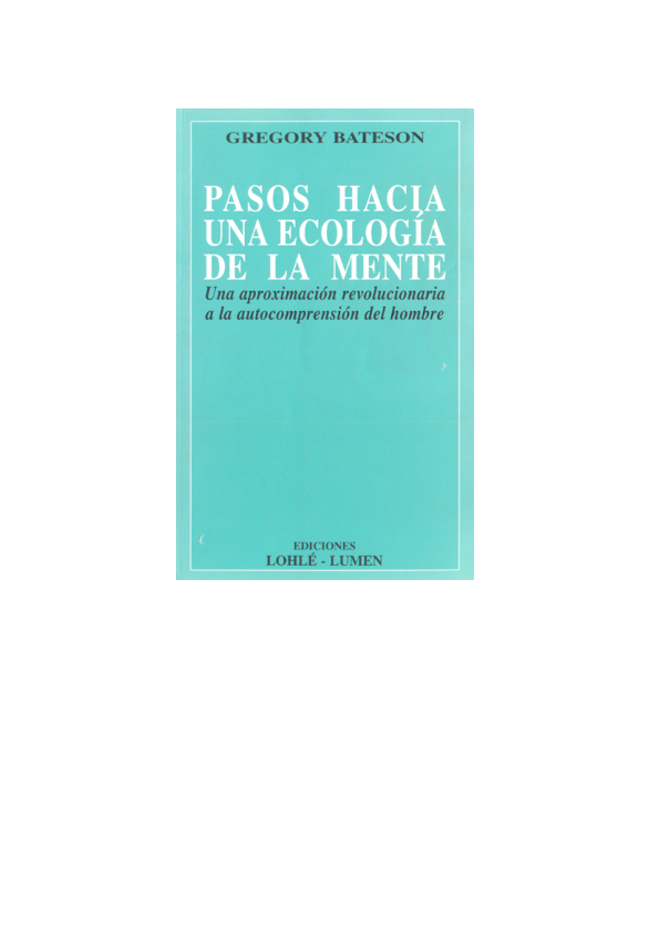 First page of “Bateson Gregory - Pasos Hacia Una Ecologia De La Mente.PDF”