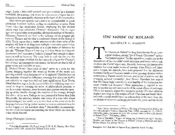 First page of “The Noise of Roland”