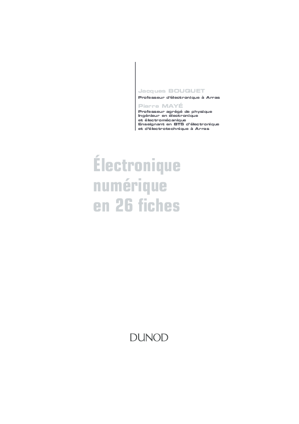 First page of “Electronique numerique”