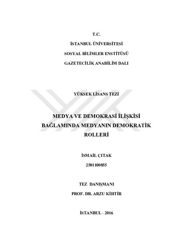 First page of “IN THE CONTEXT OF MEDIA AND DEMOCRACY RELATION, THE DEMOCRATIC ROLES OF THE MEDIA.pdf”