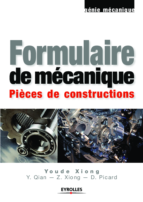 First page of “Formulaire de mécanique Pièces de constructions génie mécanique”