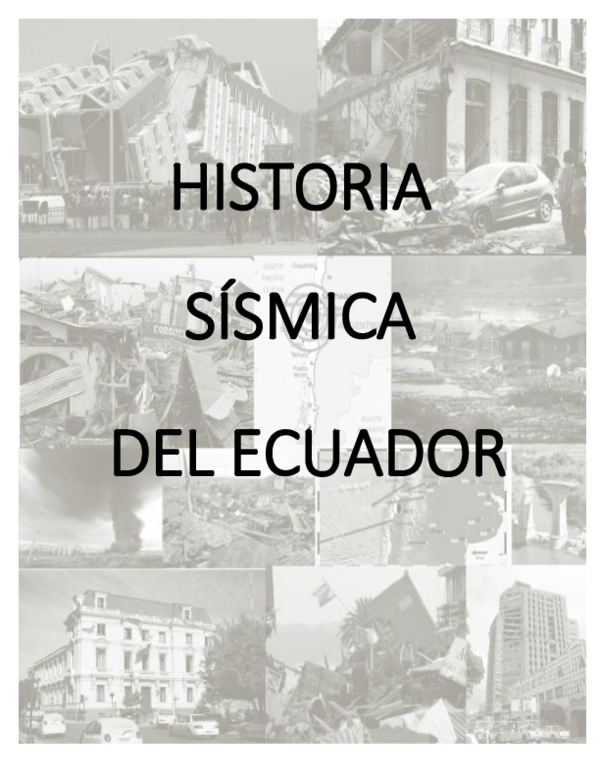 First page of “HISTORIA SÍSMICA DEL ECUADOR”