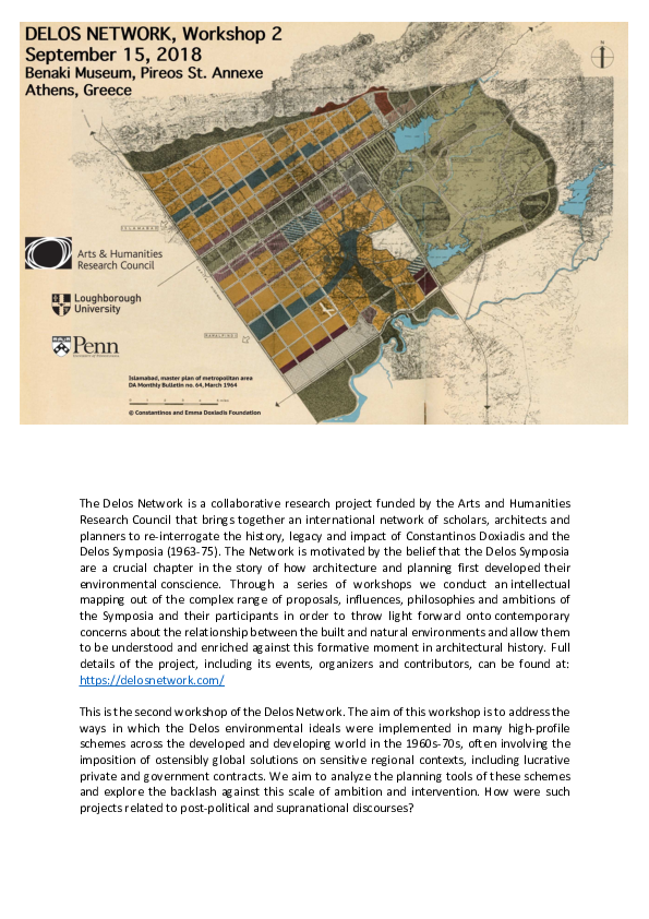 First page of “Delos Network, Workshop 2: Delos Practices”