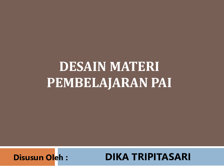 First page of “SLIDE DESAIN MATERI PEMB. PAI.pptx”