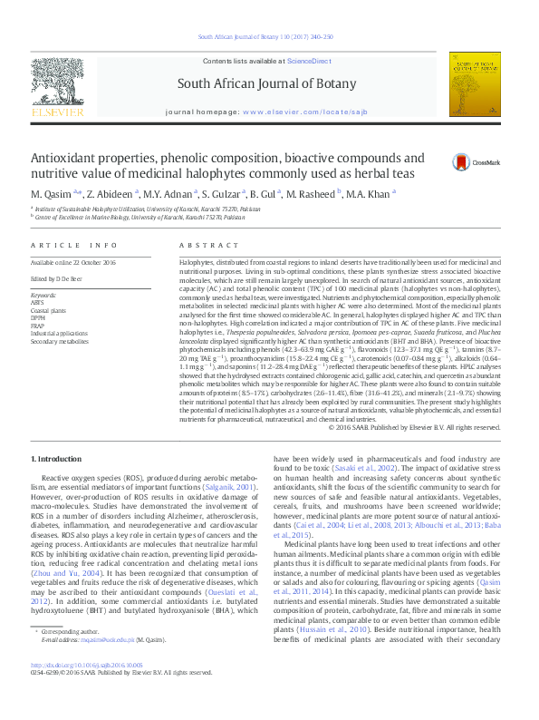 First page of “Antioxidant properties, phenolic composition, bioactive compounds and.pdf”