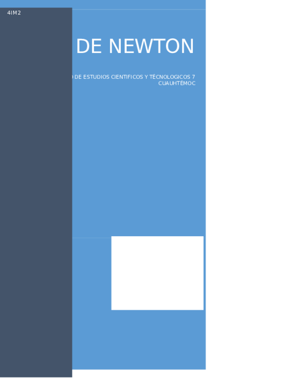 First page of “Leyes de Newton”