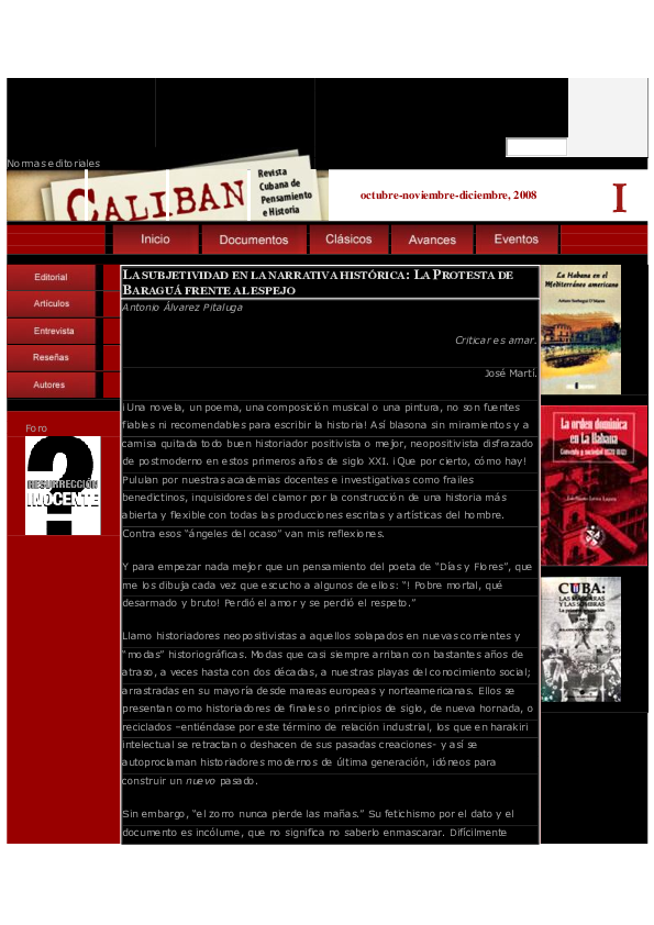 First page of “octubre-noviembre-diciembre, 2008”