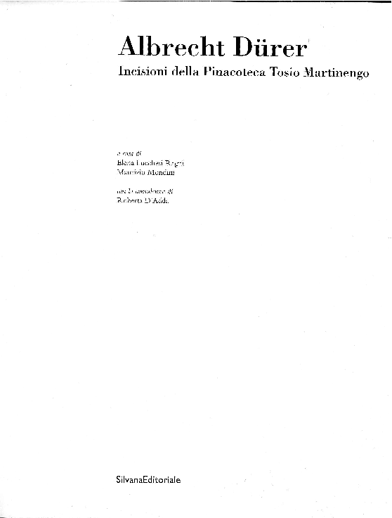 First page of “Albrecht Dürer e il collezionismo di stampe a Brescia tra Settecento e Ottocento”