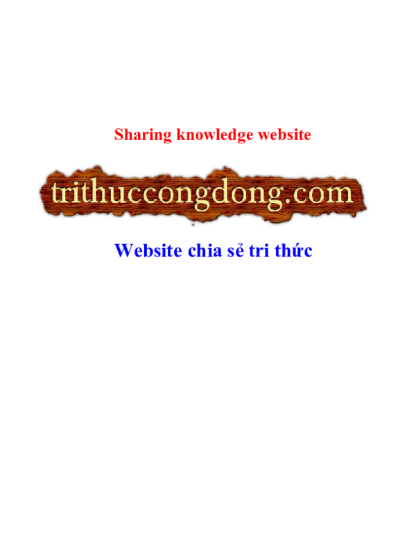 First page of “Sharing knowledge website Website chia sẻ tri thức”