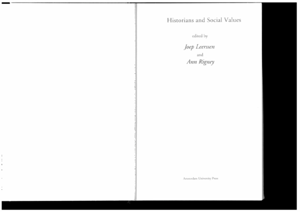 First page of “Historians and Social Values”