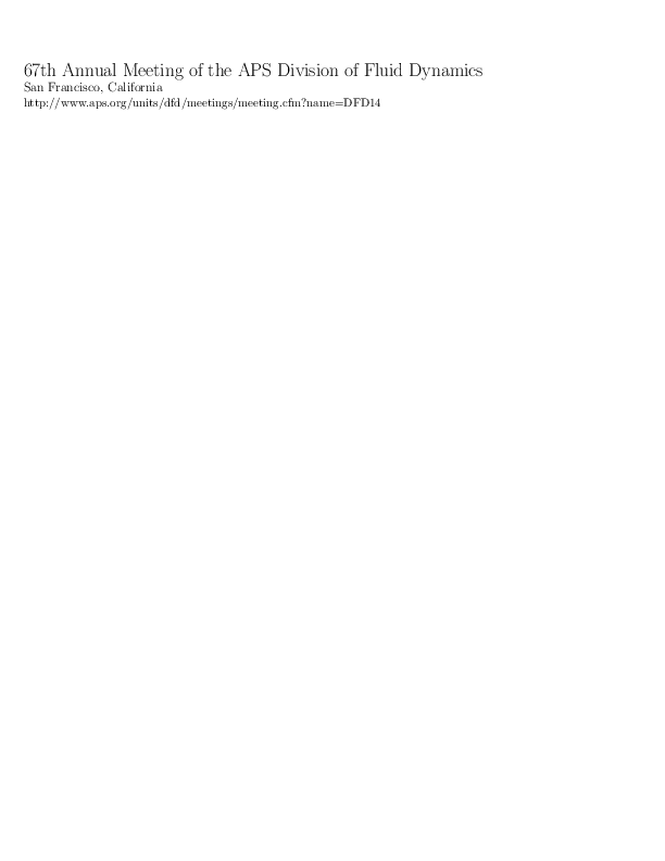 First page of “67th Annual Meeting of the APS Division of Fluid Dynamics”