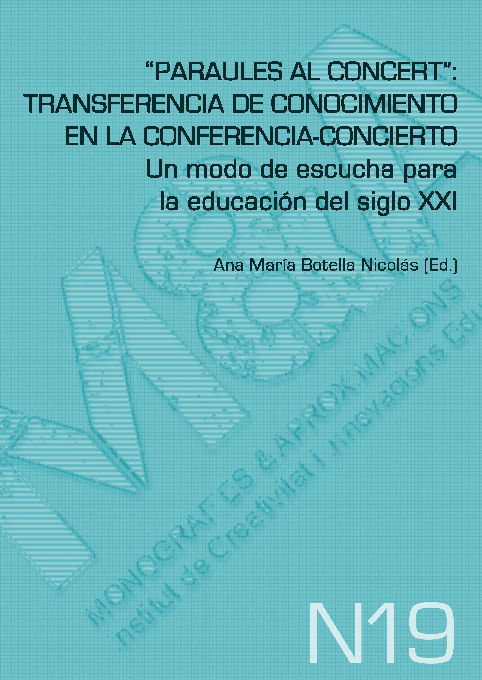 First page of ““Paraules al concert”: Transferencia de conocimiento en la conferencia-concierto. Un modo de escucha para la educación musical del s. XXI”