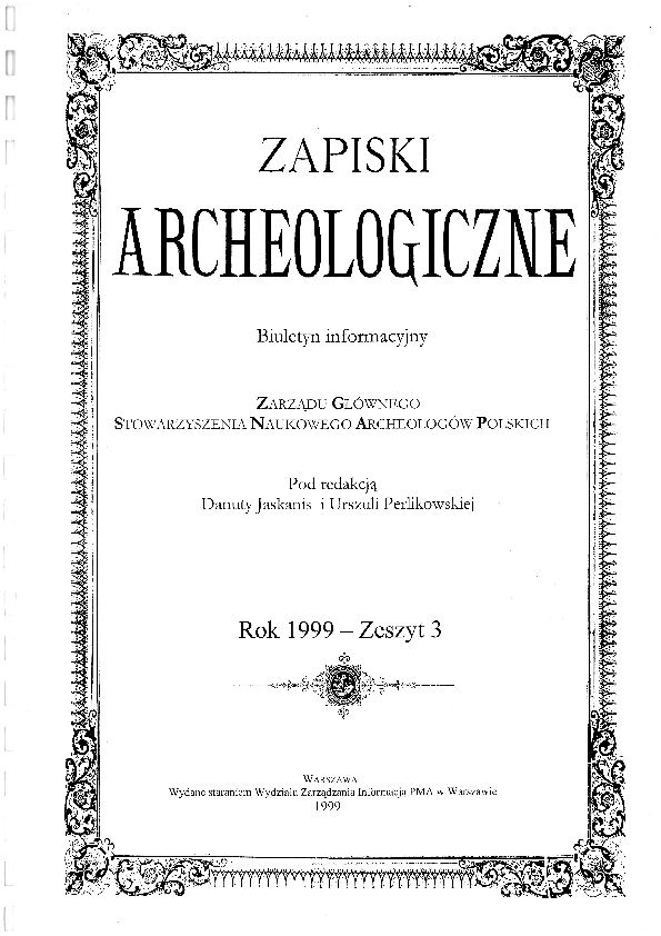 First page of “Czy polskiej archeologii potrzebny jest kodeks etyki? [Does Polish Archaeology Need a Code of Ethics?]”