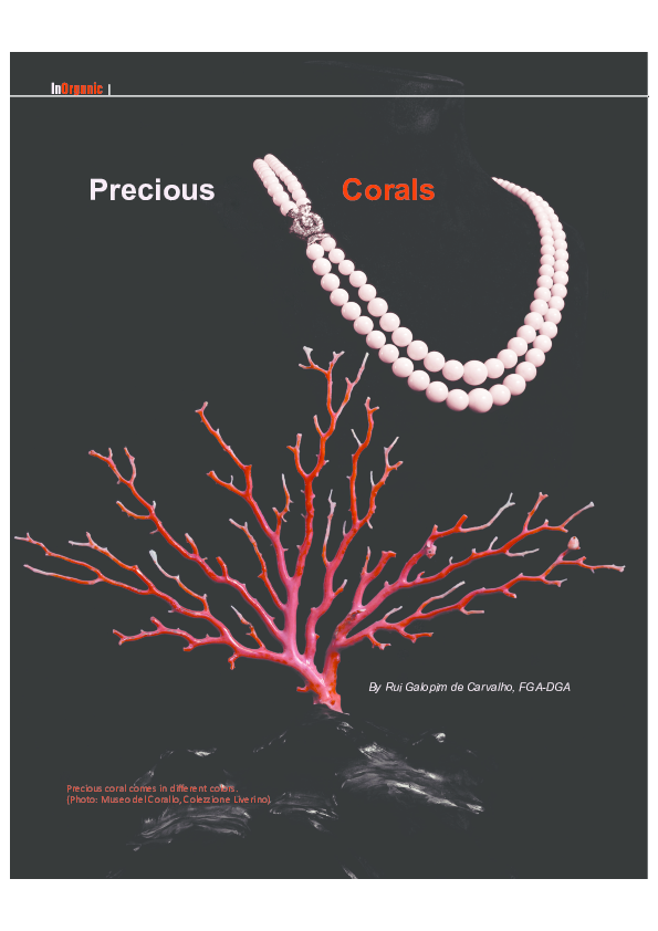 First page of “Precious Corals”