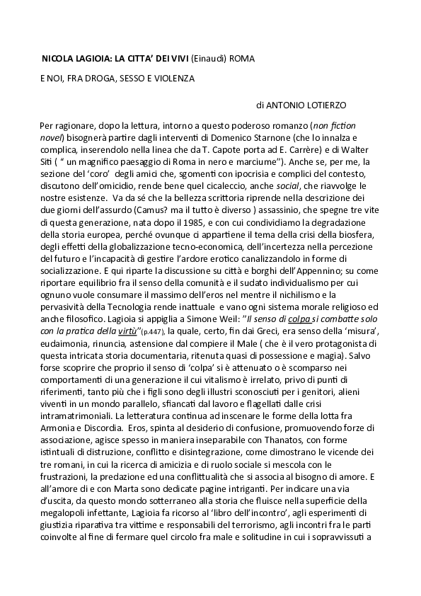 First page of “LAGIOIA”