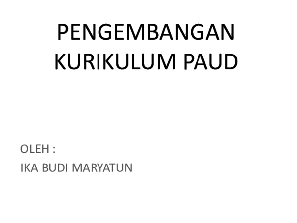 First page of “PENGEMBANGAN+KURIKULUM+PAUD”