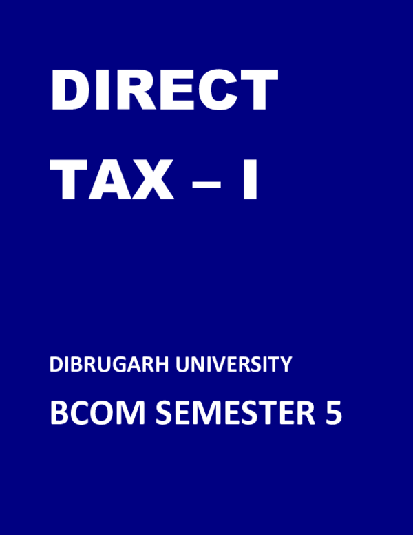 First page of “Basics of Income Tax of India”