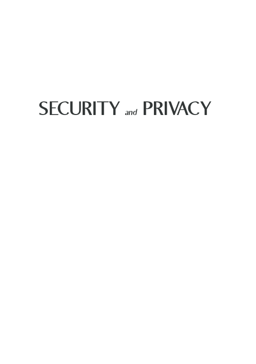 First page of “Security and Privacy”