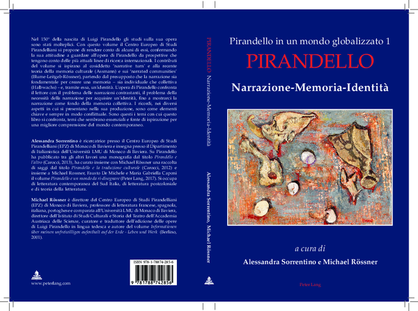 First page of “Pirandello.Narraione-Memoria-Identità”