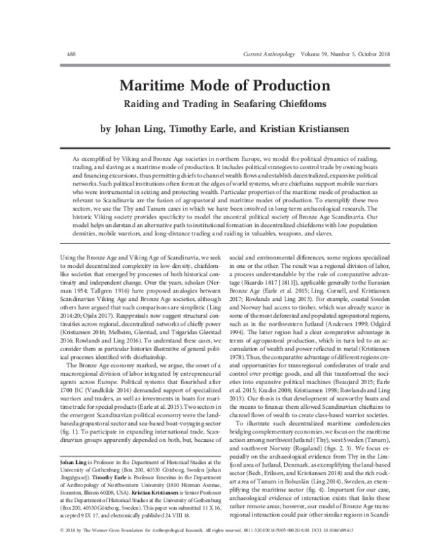 First page of “Maritime Mode of Production”