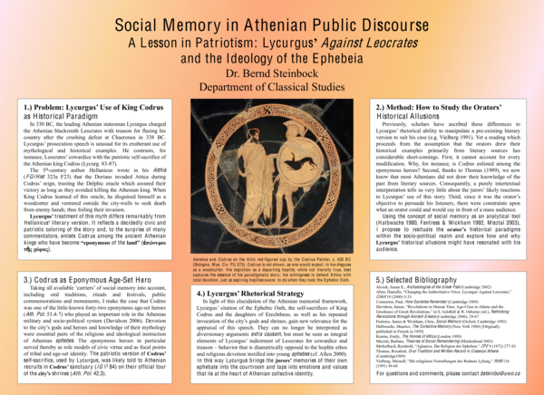 First page of “Social Memory in Athenian Public Discourse”